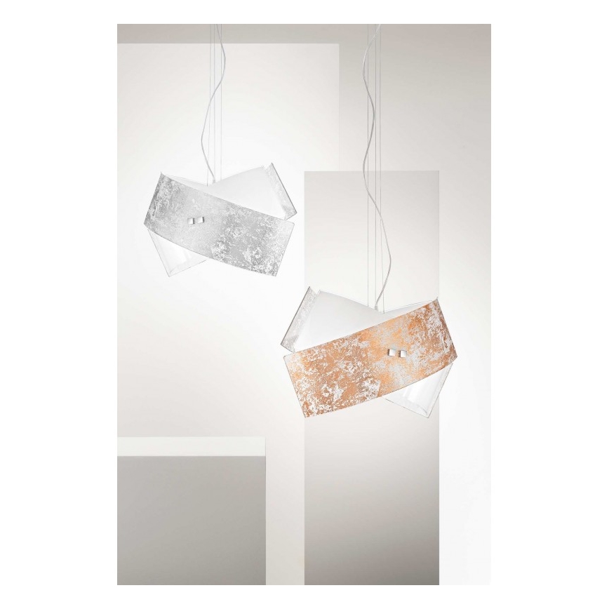 Gea Luce CAMILLA S G arg - Luster na sajli CAMILLA 2xE27/70W/230V srebrna