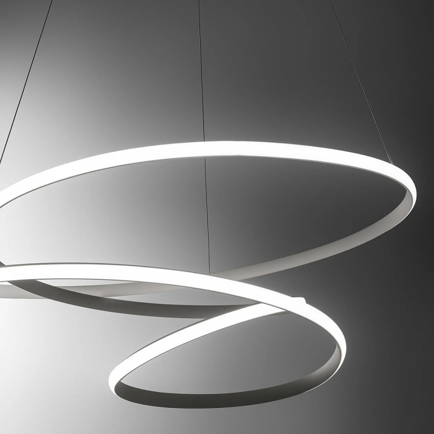 Gea Luce DIVA S/S TITANIO -  LED Prigušivi luster na sajli DIVA LED/80W/230V siva