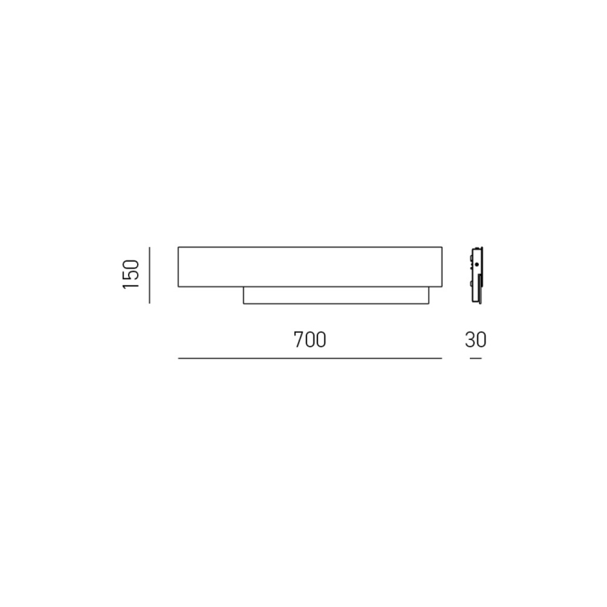 Gea Luce DOHA A G A - LED Zidna svjetiljka DOHA LED/25W/230V 70 cm sjajni krom