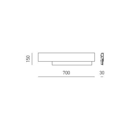 Gea Luce DOHA A G N - LED Zidna svjetiljka DOHA LED/25W/230V 70 cm crna