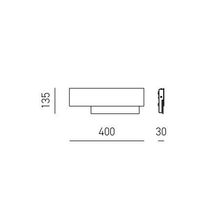 Gea Luce DOHA A P A - LED Zidna svjetiljka DOHA LED/15W/230V 40 cm sjajni krom