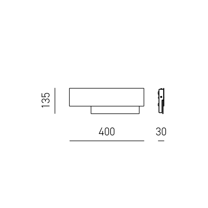 Gea Luce DOHA A P A - LED Zidna svjetiljka DOHA LED/15W/230V 40 cm sjajni krom