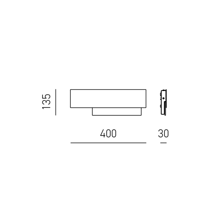 Gea Luce DOHA A P N - LED Zidna svjetiljka DOHA LED/15W/230V 40 cm crna