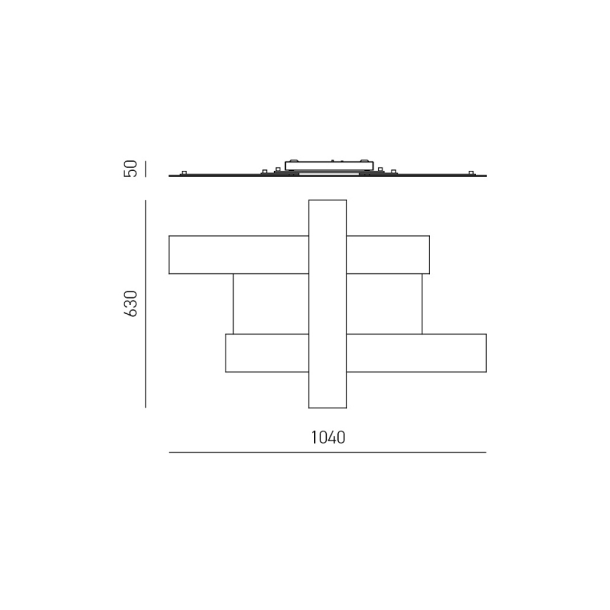 Gea Luce DOHA P G T - LED Stropna svjetiljka DOHA LED/50W/230V 104 cm bež