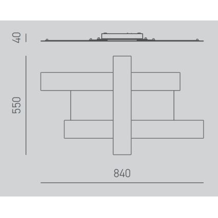 Gea Luce DOHA P M A - LED Stropna svjetiljka DOHA LED/40W/230V 84 cm mat krom