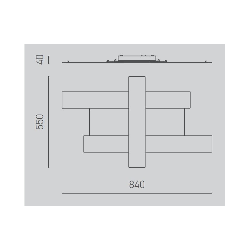 Gea Luce DOHA P M A - LED Stropna svjetiljka DOHA LED/40W/230V 84 cm mat krom
