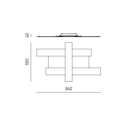 Gea Luce DOHA P M A - LED Stropna svjetiljka DOHA LED/40W/230V 84 cm mat krom