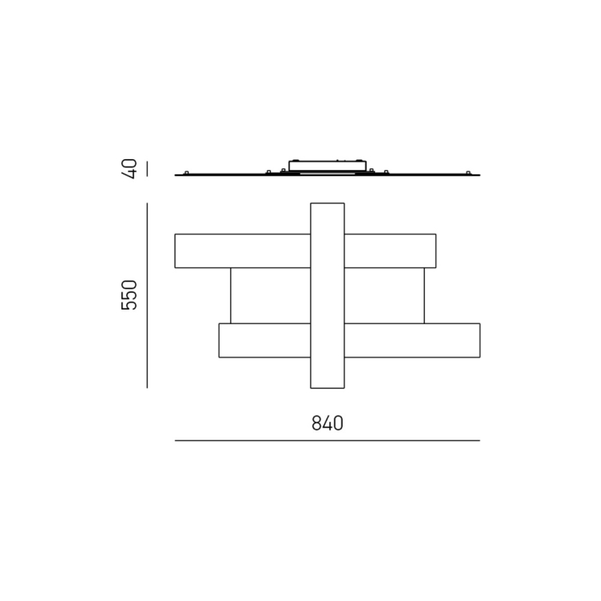 Gea Luce DOHA P M A - LED Stropna svjetiljka DOHA LED/40W/230V 84 cm mat krom