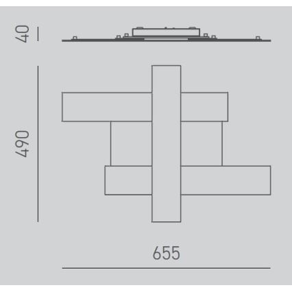 Gea Luce DOHA P P A - LED Stropna svjetiljka DOHA LED/30W/230V 65,5 cm mat krom