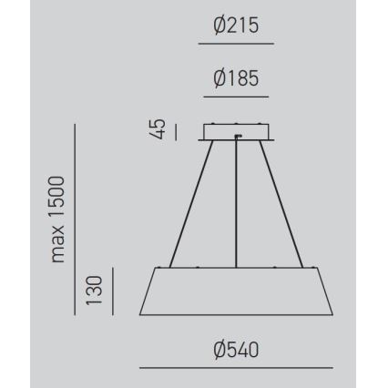 Gea Luce JULIETTE S B - LED Prigušivi luster na sajli JULIETTE LED/50W/230V bijela