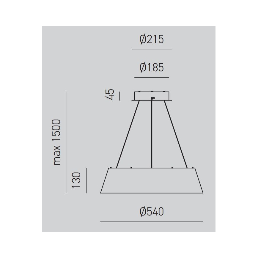 Gea Luce JULIETTE S B - LED Prigušivi luster na sajli JULIETTE LED/50W/230V bijela
