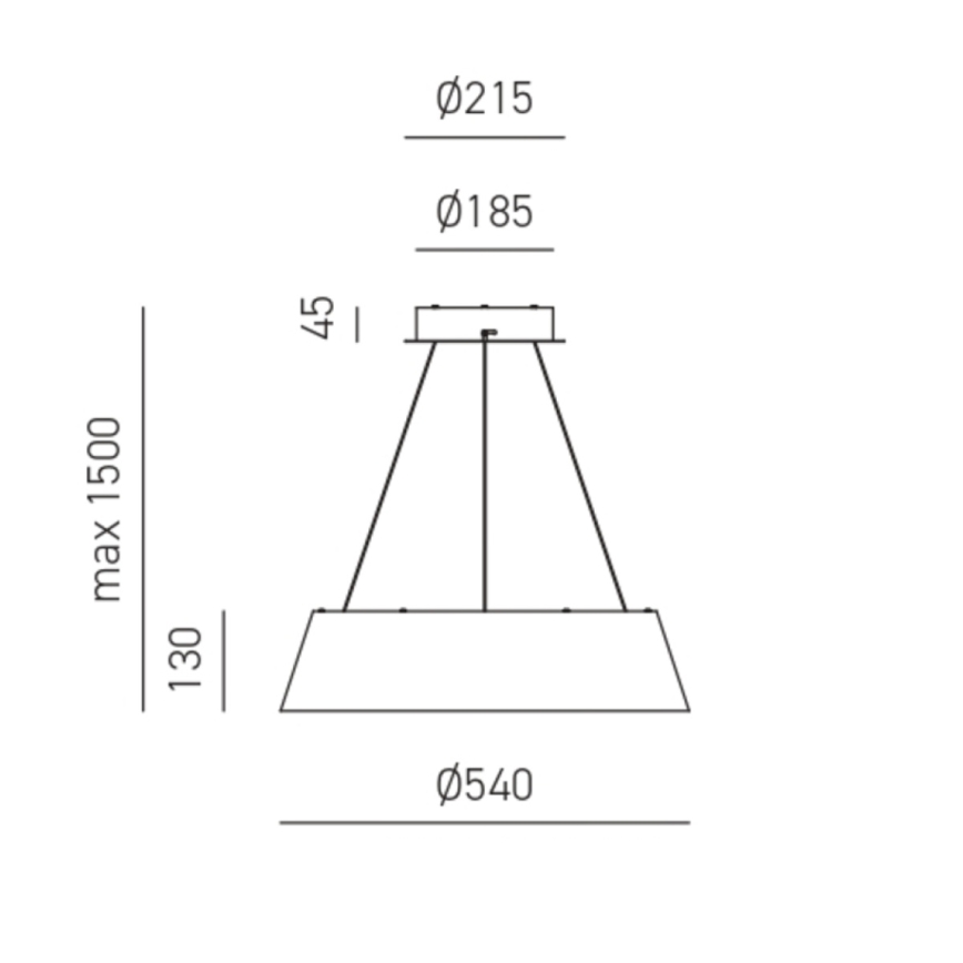 Gea Luce JULIETTE S B - LED Prigušivi luster na sajli JULIETTE LED/50W/230V bijela