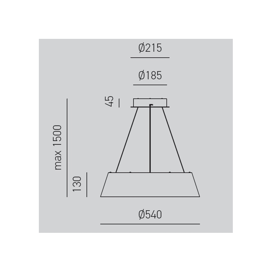 Gea Luce JULIETTE S N - LED Prigušivi luster na sajli JULIETTE LED/50W/230V crna/zlatna