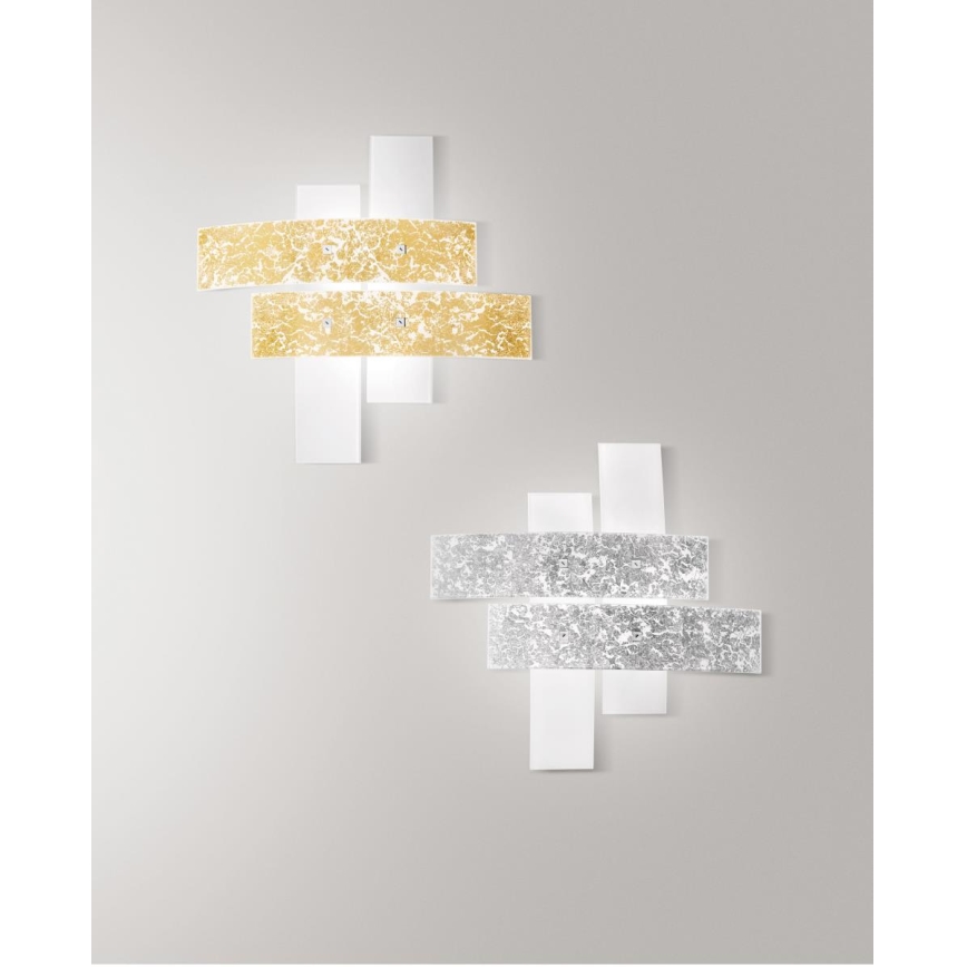 Gea Luce LARA P P arg - Stropna svjetiljka LARA 2xE27/52W/230V 50 cm srebrna