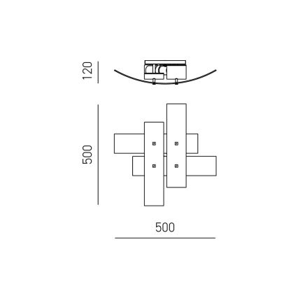 Gea Luce LARA P P arg - Stropna svjetiljka LARA 2xE27/52W/230V 50 cm srebrna