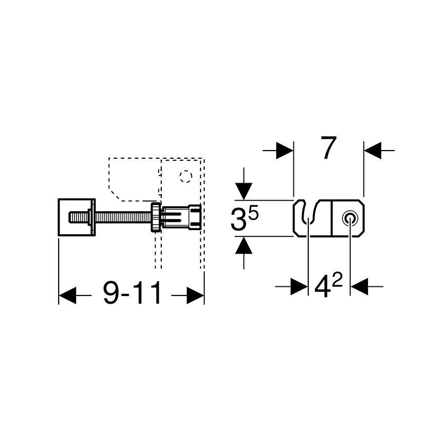 Geberit 111.013.00.1 - Set za predzidnu ugradnju Duofix 9-11 cm