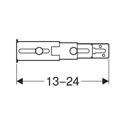 Geberit 111.064.00.1 - Set za montažu nogu na stražnju stijenku Duofix, 2 kom