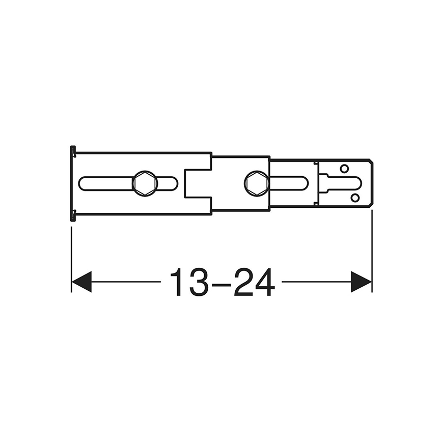 Geberit 111.064.00.1 - Set za montažu nogu na stražnju stijenku Duofix, 2 kom