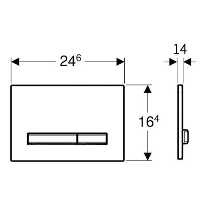 Geberit 115.672.QF.2 - Tipka za ispiranje Sigma50 24,6x16,4 cm brušeni mesing