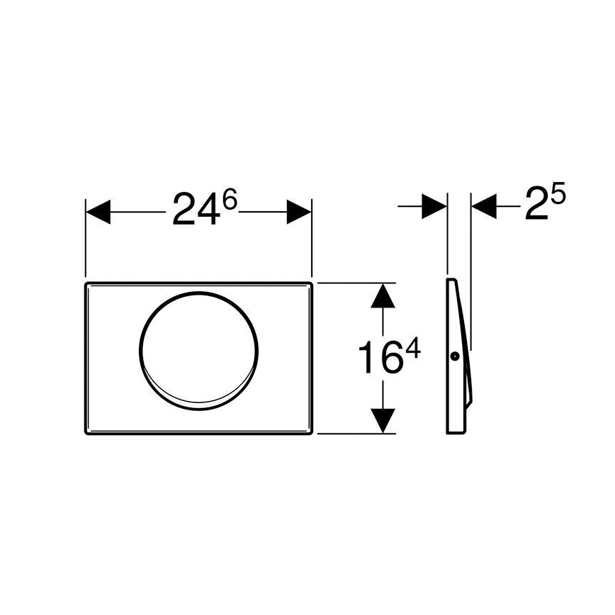 Geberit 115.751.00.1 - Tipka za ispiranje Mambo 24,6x16,4 cm nehrđajući čelik
