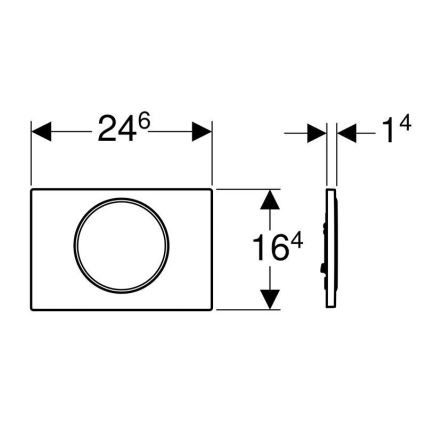 Geberit 115.758.KJ.5 - Tipka za ispiranje Sigma10 24,6x16,4 cm bijela/sjajni krom