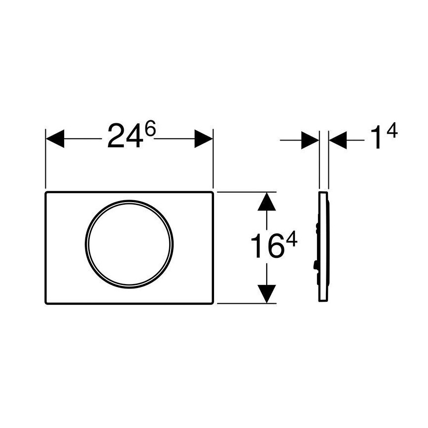 Geberit 115.758.KK.5 - Tipka za ispiranje Sigma10 24,6x16,4 cm bijela/zlatna