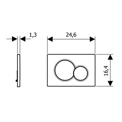 Geberit 115.770.DT.5 - Tipka za ispiranje Sigma01 Round 24,6x16,4 cm mesing
