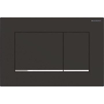 Geberit 115.883.14.1 - Tipka za ispiranje Sigma30 24,6x16,4 cm crna/sjajni krom