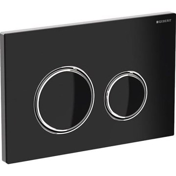 Geberit 115.884.SJ.1 - Tipka za ispiranje Sigma50 24,6 x 16,4 cm crna/sjajni krom