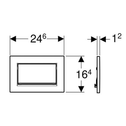Geberit 115.893.KJ.1 - Tipka za ispiranje Sigma30 24,6x16,4 cm bijela/sjajni krom