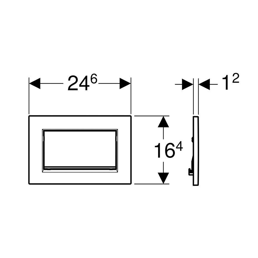 Geberit 115.893.KJ.1 - Tipka za ispiranje Sigma30 24,6x16,4 cm bijela/sjajni krom