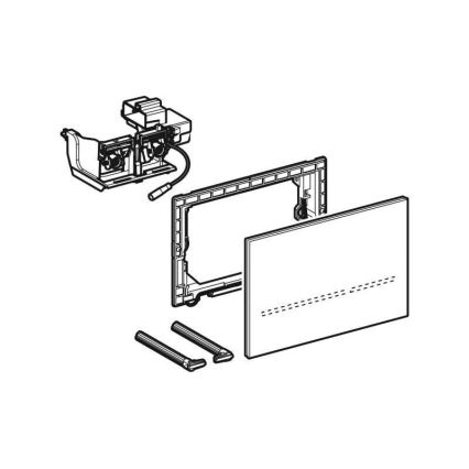 Geberit 116.090.SG.6 - Bezkontaktna tipka za ispiranje Sigma80 24,7x16,4 cm IP45 crna