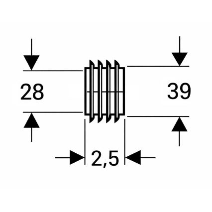 Geberit 119.669.00.1 - Manžeta za priključak ispusne cijevi pr. 28 mm, crna