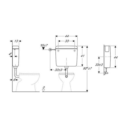 Geberit 127.000.11.1 - Ugradbeni vodokotlić AP127 6/9 l alpska bijela