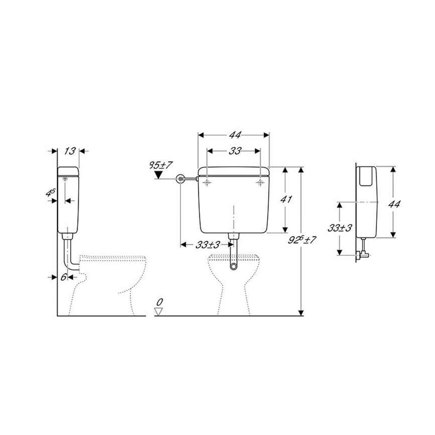 Geberit 127.000.11.1 - Ugradbeni vodokotlić AP127 6/9 l alpska bijela
