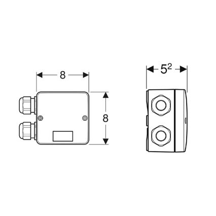 Geberit 244.120.00.1 - Kombinirana priključna kutija