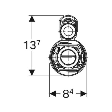 Geberit 282.350.21.2 - Ispusni ventil za dvostruko ispiranje Tip 290