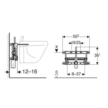 Geberit 457.530.00.1 - Ugradni modul za bide Kombifix univerzalan