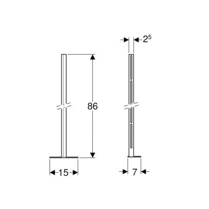 Geberit 457.872.26.1 - Komplet nosača s podnom pločom Kombifix, 2 kom.