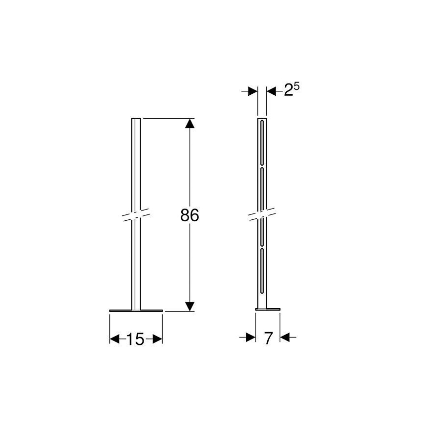 Geberit 457.872.26.1 - Komplet nosača s podnom pločom Kombifix, 2 kom.