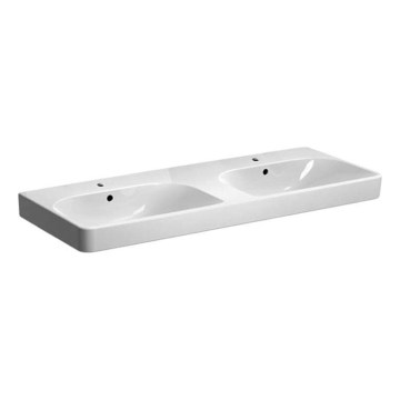 Geberit 500.223.01.1 - Zidni dvostruki umivaonik Smyle Square 120x48 cm keramika/bijela