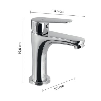 Gedy - Baterija za umivaonik COMO 19,6 cm sjajni krom