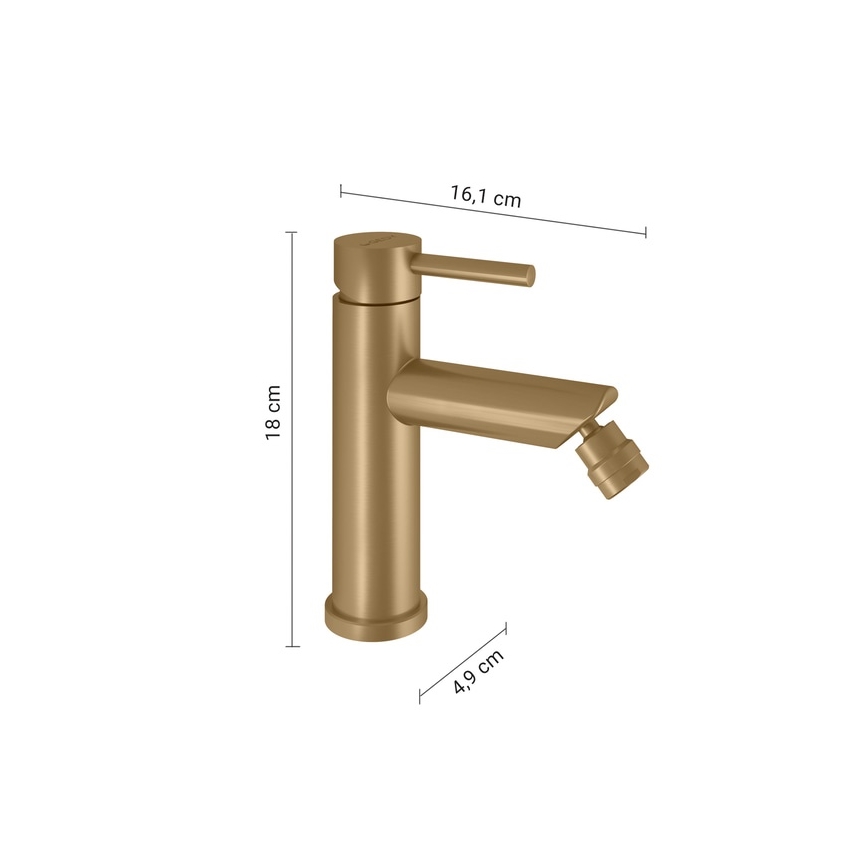 Gedy - Bide miješalica COMO 18 cm zlatna