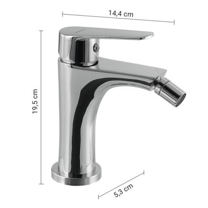 Gedy - Bide miješalica COMO 19,5 cm sjajni krom