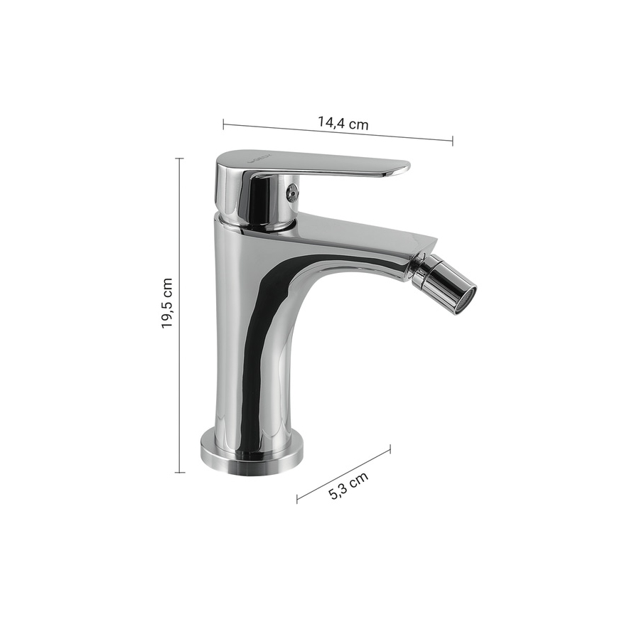 Gedy - Bide miješalica COMO 19,5 cm sjajni krom