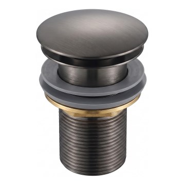 Gedy - CLICK-CLACK odtok za umivaonik, promjer 6,6 cm, metalno siva