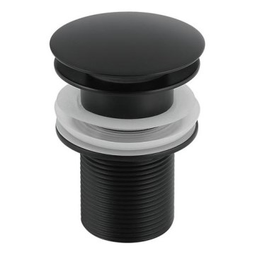 Gedy - CLICK-CLACK odvod za umivaonik promjer 6,6 cm mat crne boje