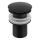 Gedy - CLICK-CLACK slivnik za umivaonik, promjer 6,6 cm, mat crne boje