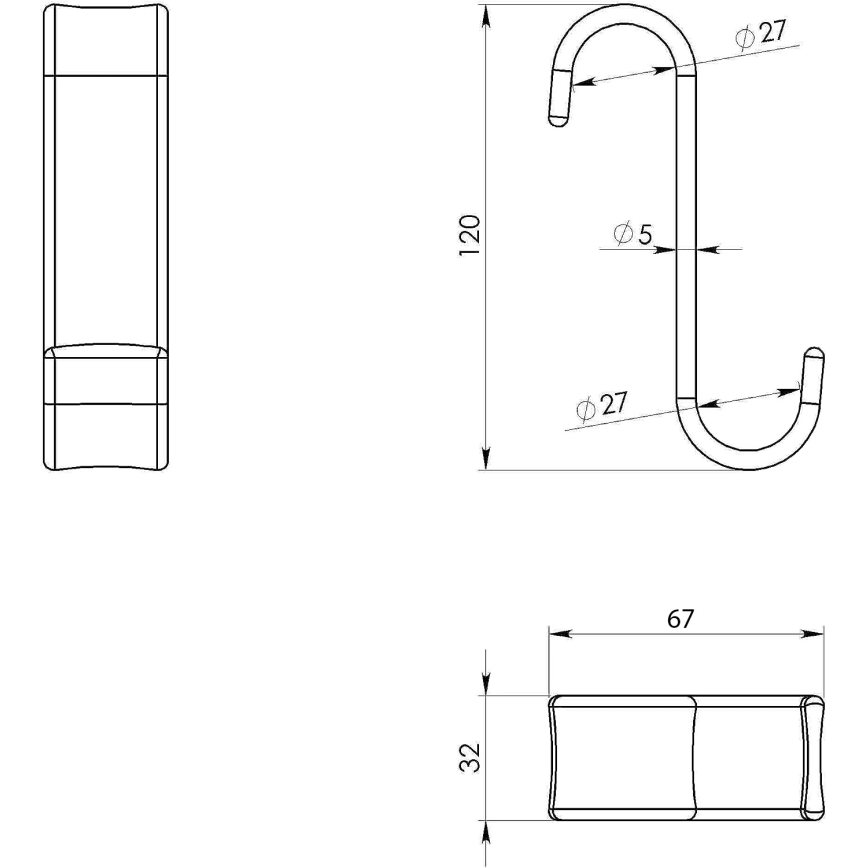 Gedy - Kuka za radijator bijela/termoplastika