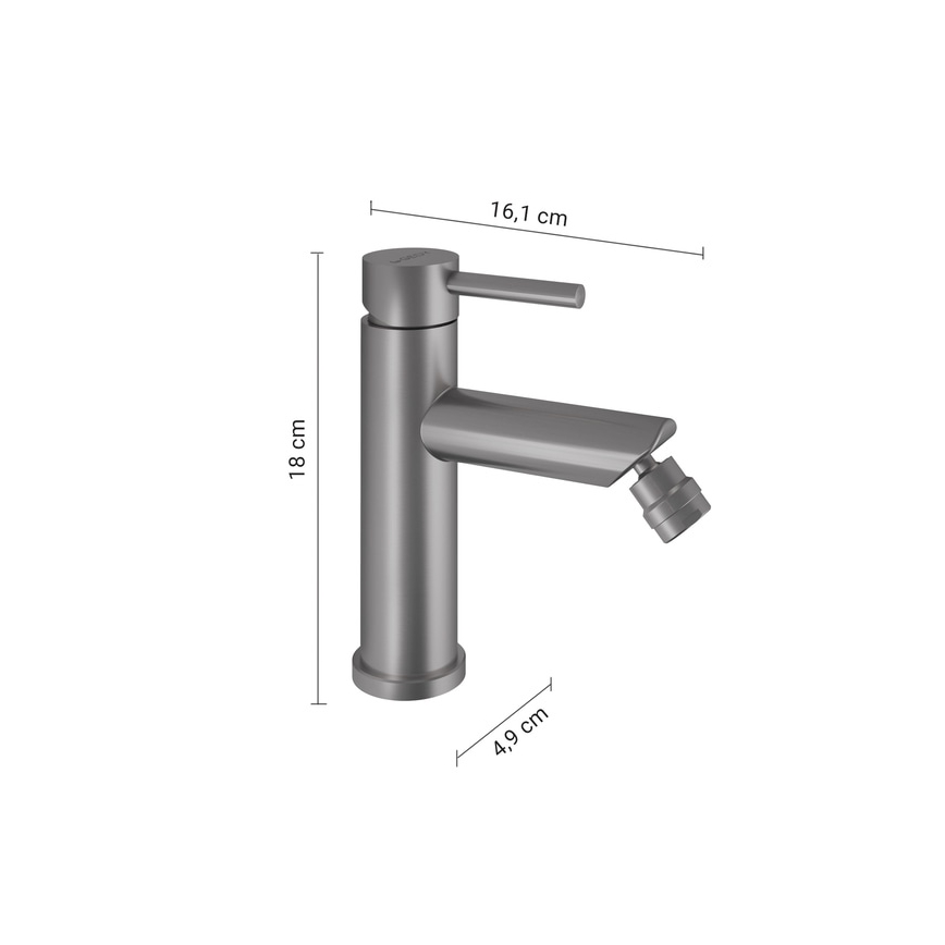 Gedy - Miješalica za bide COMO 18 cm matirani krom